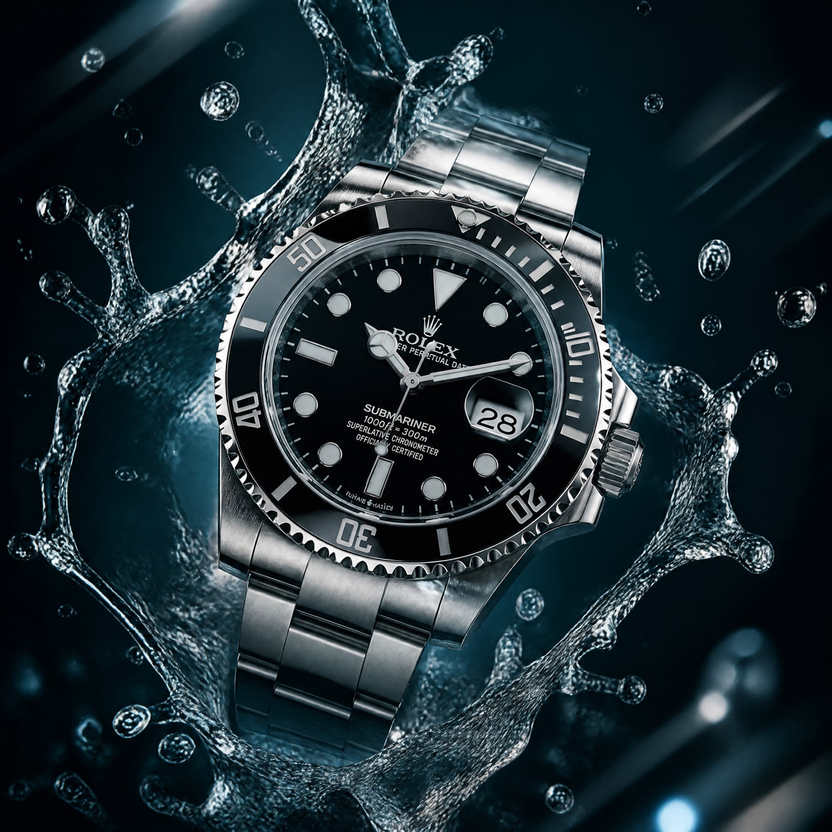 Motion-design product image — Rolex Submariner